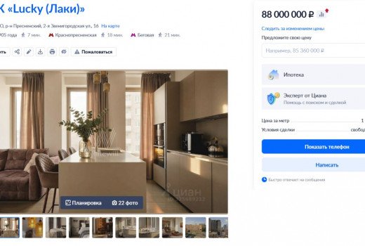 Цены на Квартиры в Пресненском районе